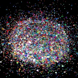 Holographic Chunky Glitter Flakes for DIY Nail Art & Epoxy Creations (Mixed)