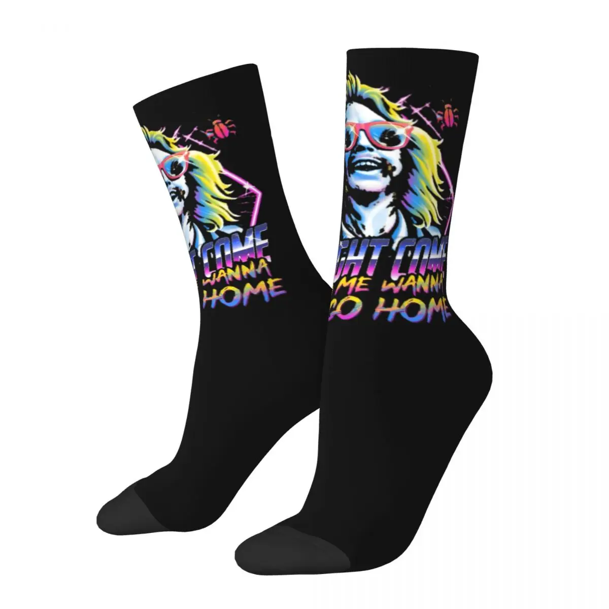

Winter Warm Crazy Design Women Men Beetlejuice Socks Its Showtime Non-slip Basketball Socks