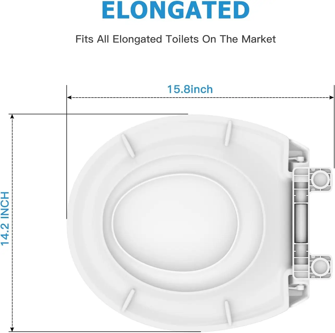 Round Toilet Seat with Built in Potty Training Seat, Potty Training Toilet Seat for Toddlers, Magnetic Kids and Cover