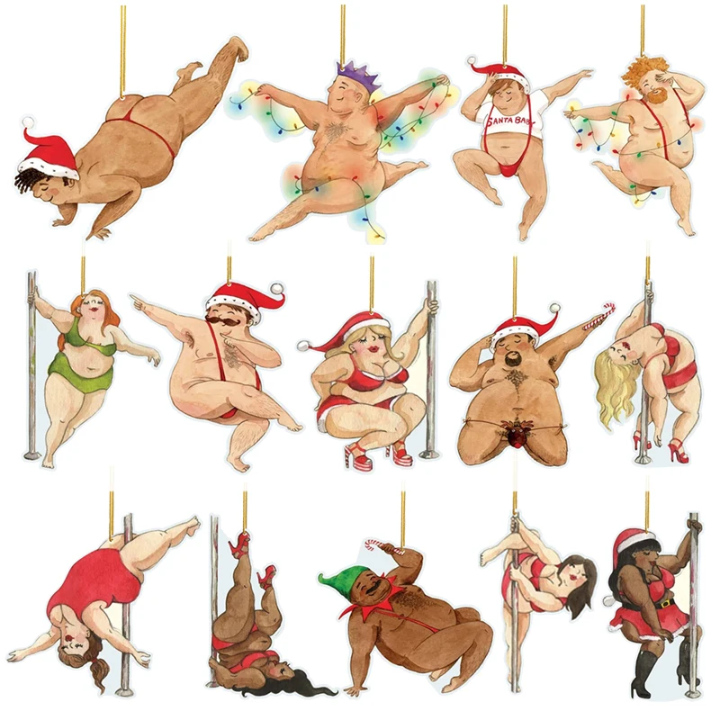 Whimsical Dancing Couple Christmas Tree Ornament - Festive Holiday Decoration
