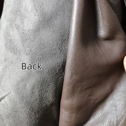 Premium Dark Brown Sheepskin Leather Fabric for DIY Clothing & Accessories - Genuine First Layer Leather (Dark brown)