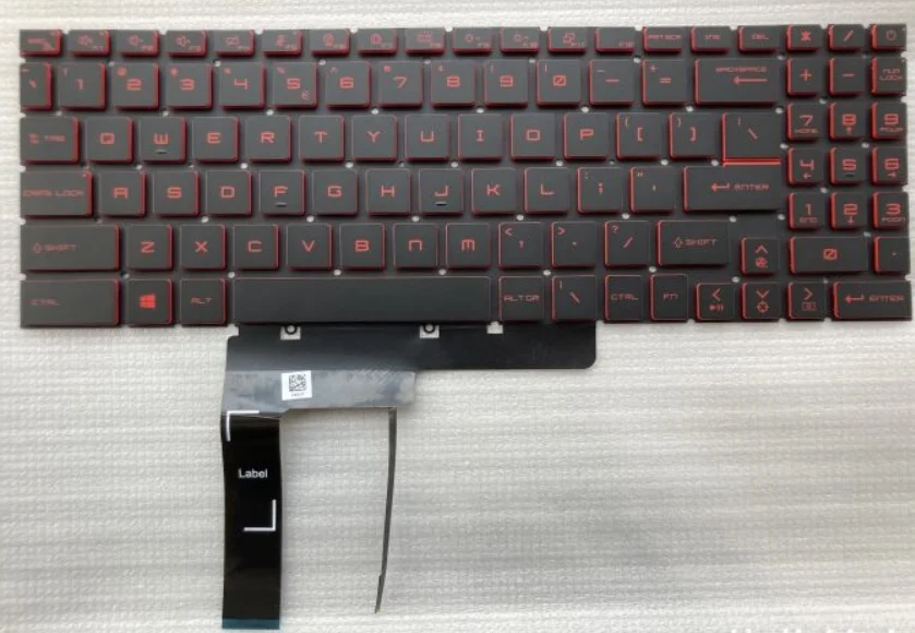 Teclado dos Eua para Msi Katana Gf66 Gf76 11sc 11ue 11ud 11uc Bravo 15 B5dd Espada 15 17 A11sc A11ug A11ue A11uc A11ud Volta Vermelha Novo