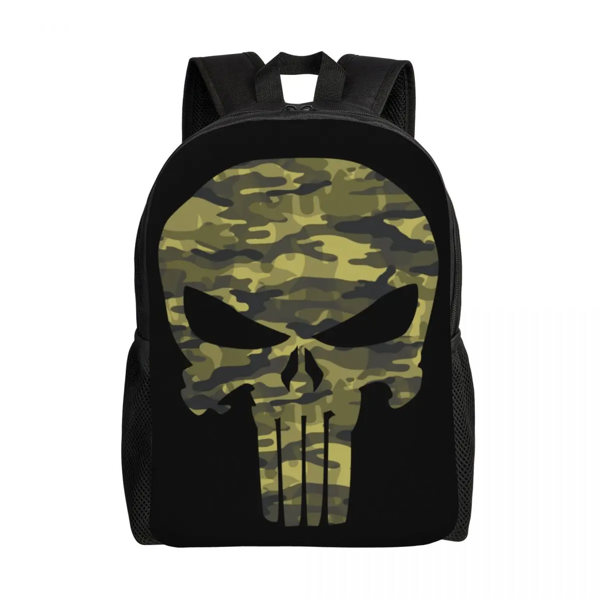 

Custom Punisher Skull Camouflage Backpacks for Boys Girls School College Travel Bags Women Men Bookbag Fits 15 Inch Laptop