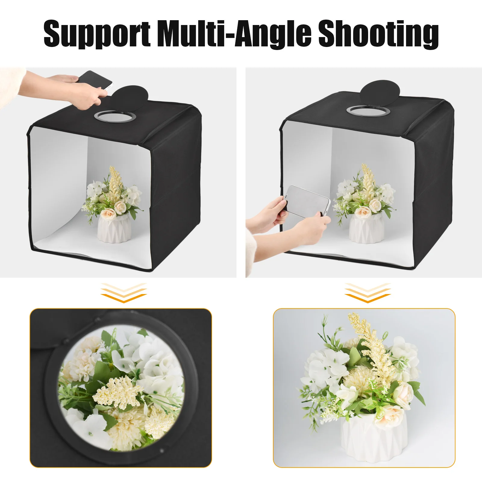 40 X 40cm Portable Mini Photography Light Box Integrated Professional Light Tent USB Power Supply for Studio Product Photography