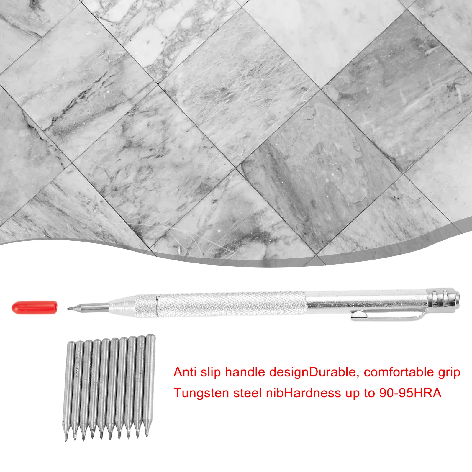 

Alloy Scribe Pen Carbide Scriber Pen Metal Wood Glass Tile Cutting Marker Pencil Metalworking Woodworking Hand Tools