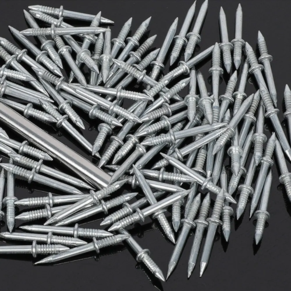 50Pcs Carbon Steel Nails for Seamless Baseboard Installation High Strength Single Head Two-Way Hardware Non-Marking Nails