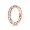 Winter Collection 100%925 Sterling Silver Ring Luxury Love full Zircon ring of different widths Girlfriend Gift women's jewelry 3