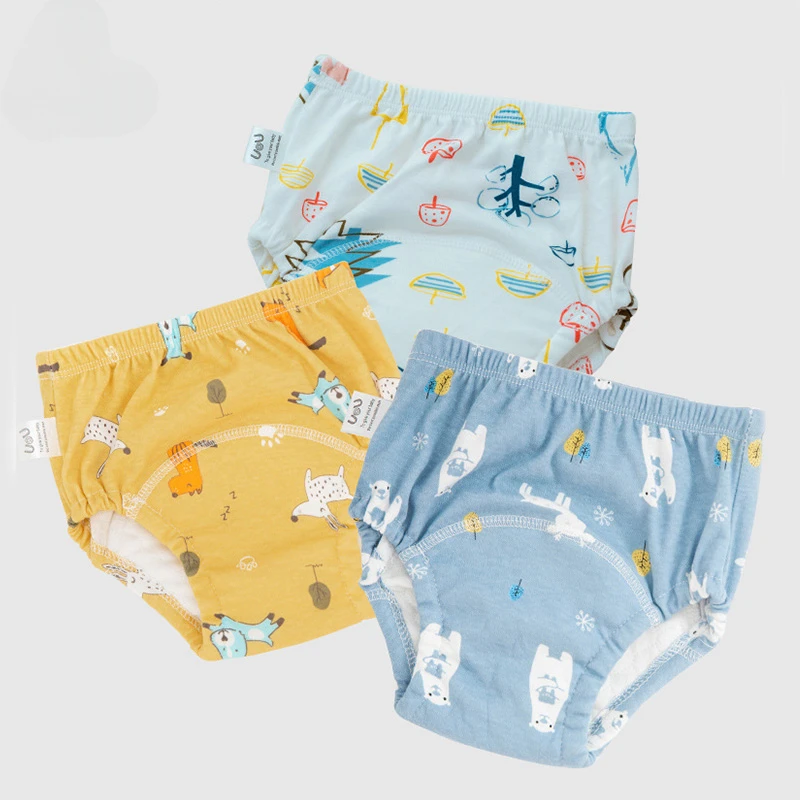 6 Layer Waterproof Reusable Cotton Baby Training Pants Cloth Diapers Infant Shorts Underwear Nappies Panties Nappy Changing