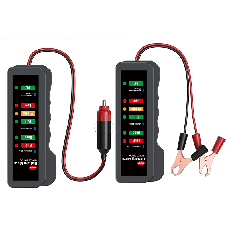 

Mini 12V Car Battery Tester Digital Alternator Tester 6 LED Lights Display Car Diagnostic Tool Auto Battery Tester Analyzer