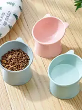  Cat Bowl High Foot Dog Bowl 45°Neck Protector Cat Pet Food Water Bowl Pet Feeding Cup Pet Feeder Bowl 
