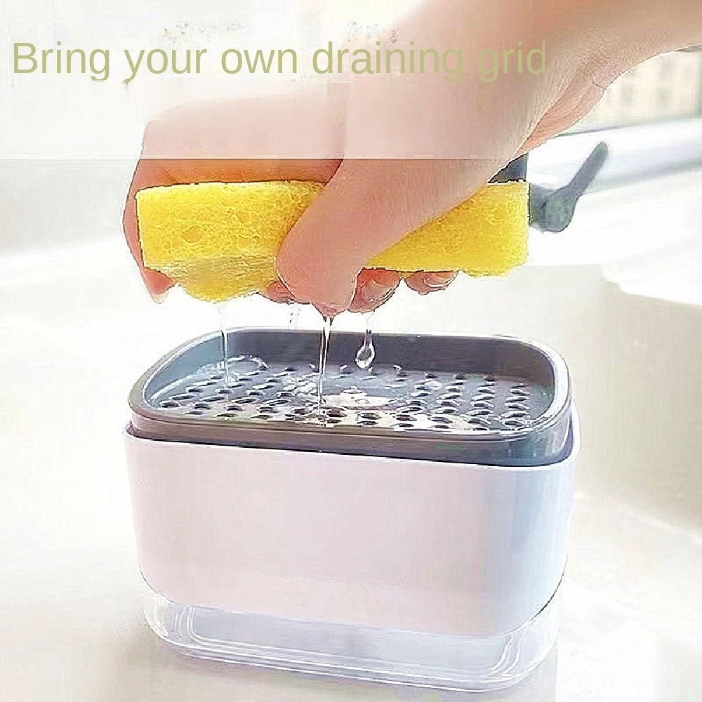 

Press type soap dispenser Kitchen detergent press box Manual dispenser Sponge press soap dispenser