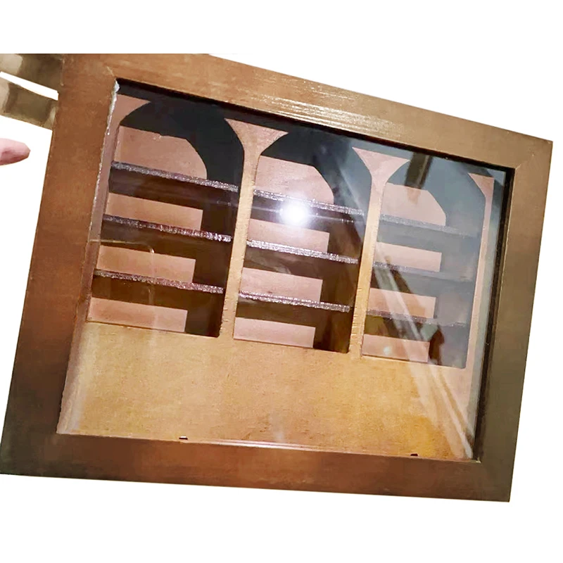 Miniatur-Bibliothek Aus Holz Mit 200 Mini-Büchern - Doppeltür, Deko & Anti-Stress-Spiel