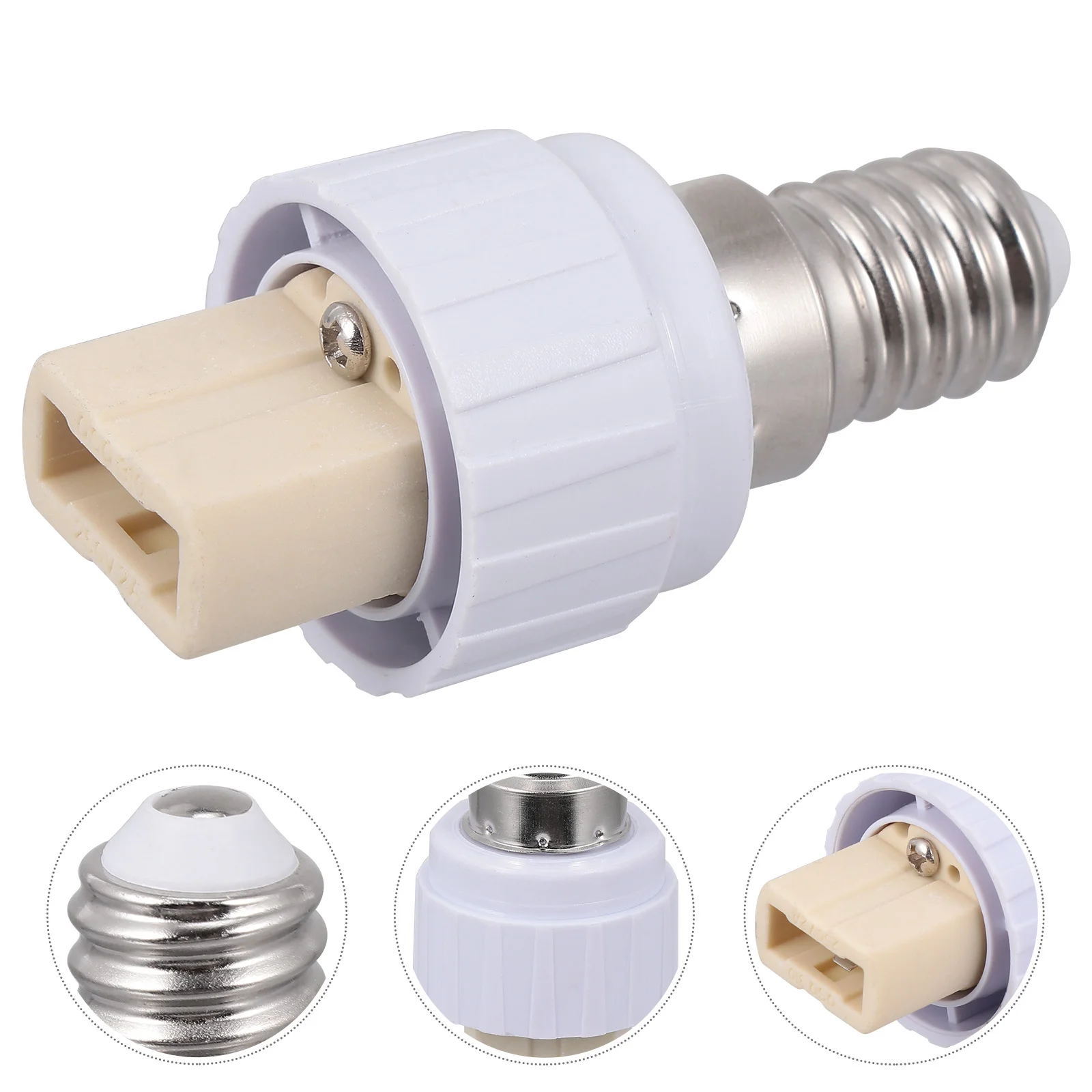 

4 Pcs E14 to G9 Lamp Holder Ceiling Converter Converters Light Base Adapter Socket LED Fixture Metal Bulb