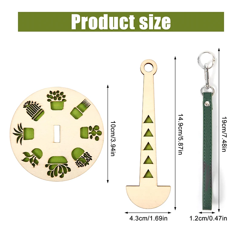 Description Picture 2 of itemPortable Wrist Yarn Holder Wooden Spinning Knitting Tool Yarn Organizer Prevent Yarn From Tangling & Misalignment Knitting Tool