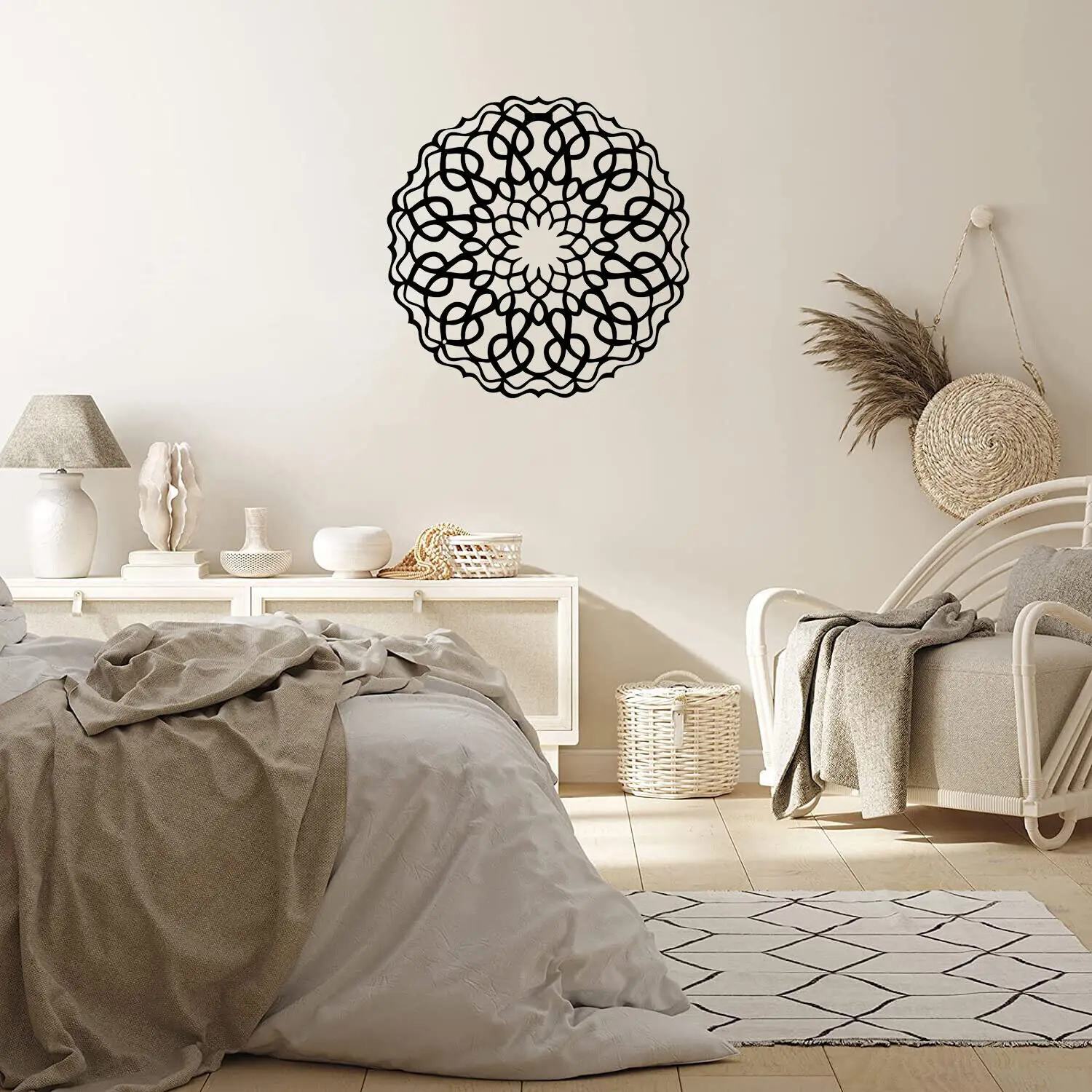 

Mandala Design-Wall Silhouette Metal Wall Sticker Home Office Decor Metal Wall Art Living Room/Home Decoration
