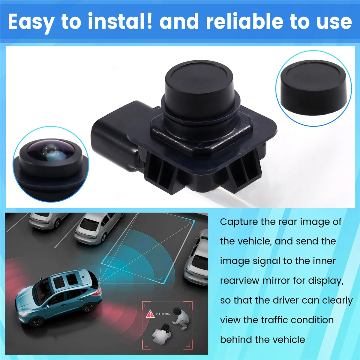 #644P Rear View Backup Camera D2BT-19G490-BC D2BT19G490BB Rear View Camera for Ford Fiesta 2014-