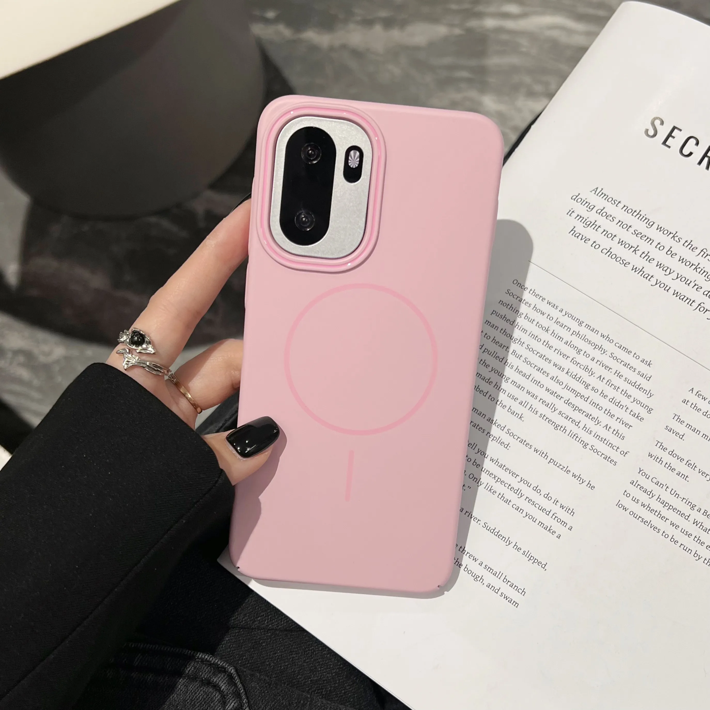 Ultra Thin Hard PC Magnetic Case with Wireless Charging Matte Finish