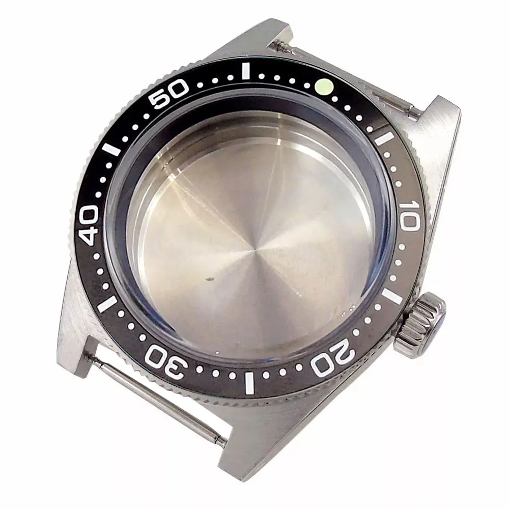 Vintage Style Automatic Watch Case with Bracelet & AR Domed Sapphire Glass - Stainless Steel Watch Parts