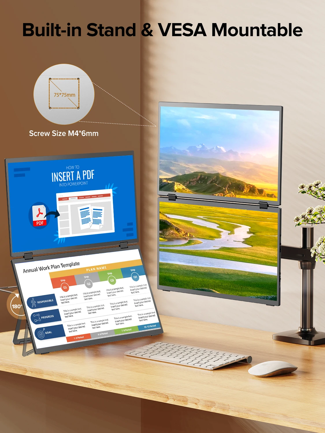 UPERFECT UStation  Delta 15.6ġ ٿ뵵 360 ̽  ޴  ÷ ĵ ޴ ־ ̹ ʿ  VESA OSD Ʈ PC Macbook Wind