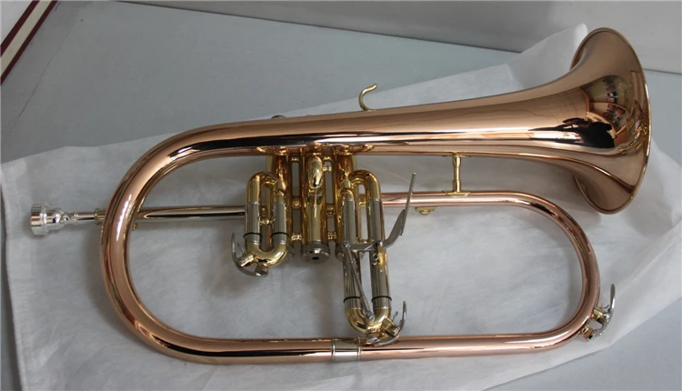 Gold lacquer Flugelhorn Phosphor copper body Tone Bb