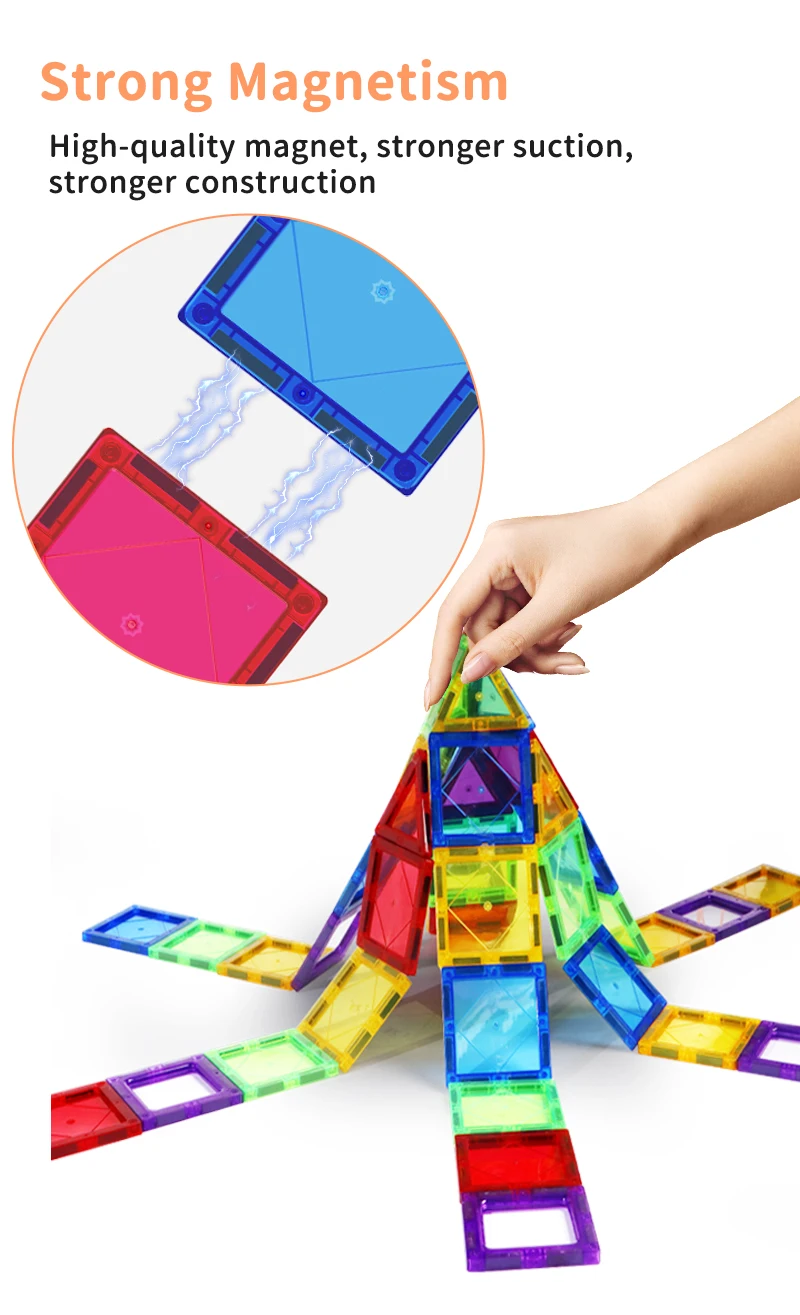 Grote Magnetische Blokken van 2,5cm - Magnetische Set, STEM Montessori Peuterspeelgoed, Puzzelspeelgoed voor 3,4,5,6,7,8 jaar oude Jongens en Meisjes, Creatief Speelgoed voor Kinderen Grote Magnetische Blokken van 2,5cm - Magnetische Set, STEM Montessori Peuterspeelgoed, Puzzelspeelgoed voor 3,4,5,6,7,8 jaar oude Jongens en Meisjes, Creatief Speelgoed voor Kinderen