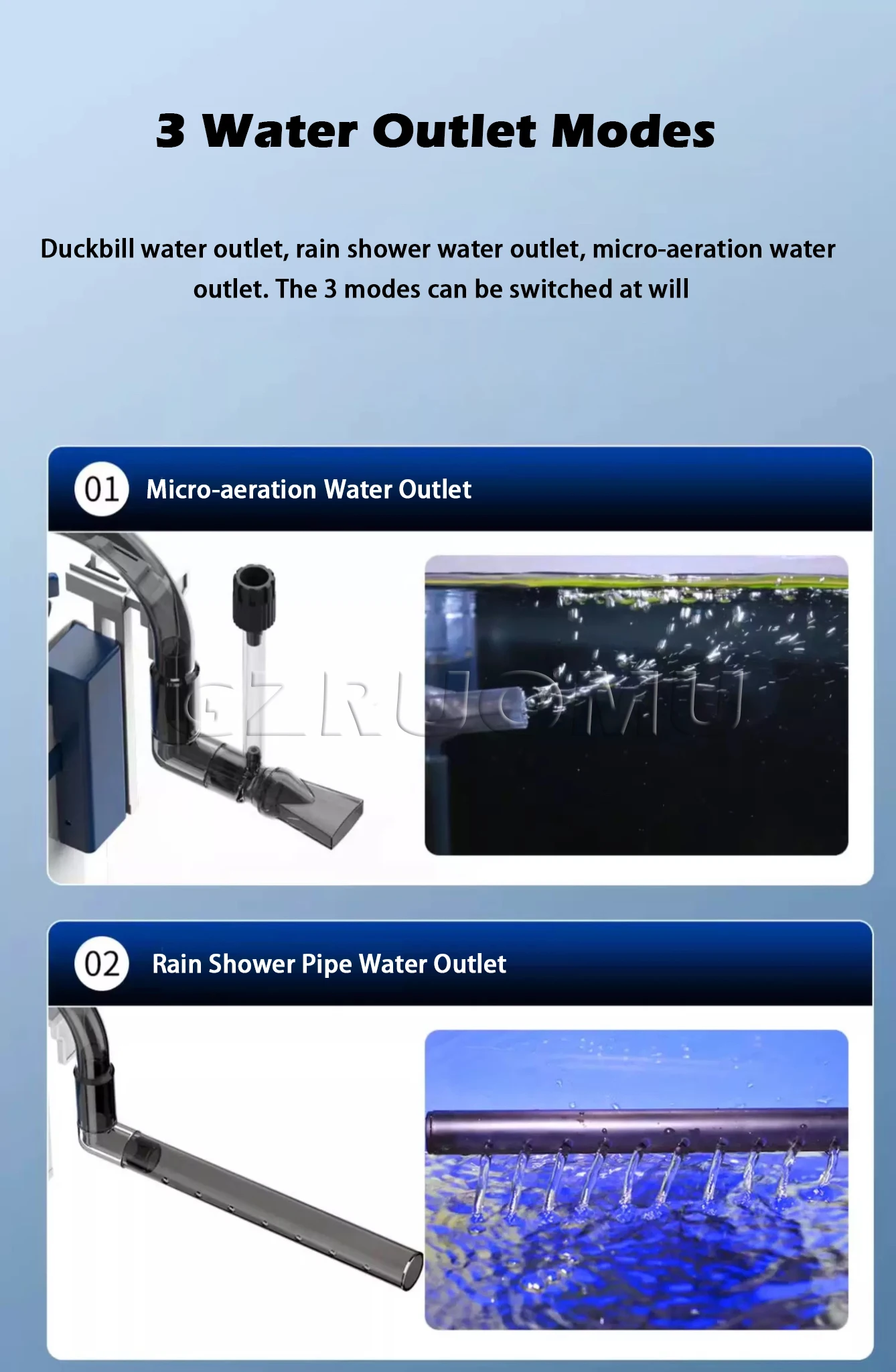 New 3 in 1 Fish Tank Filter YBF-500 Oxygen Filtration Integrated Machine Water P