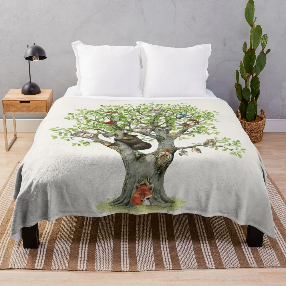 

Animal Tree Throw Blanket Sofa Moving Blankets