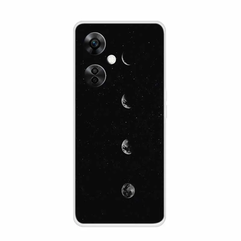 Clear Wolf Design Soft TPU Silicone Phone Cover - Transparent Etui for OnePlus Nord CE 3 Lite