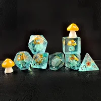 Mushroom 7PCS DND Polyhedral Dice Set, Cartoon Mushroom Dice for Role Playing Dice Games and RPG MTG Table Games 1