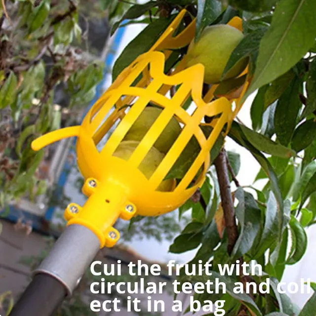 Farm Kert Szedéskészülék -Garden Szerszámok Mély Kosár Gyümölcsválasztó Fej Kényelmes Gyümölcs Fogó Alma Őszibarack Szedés - Image 4