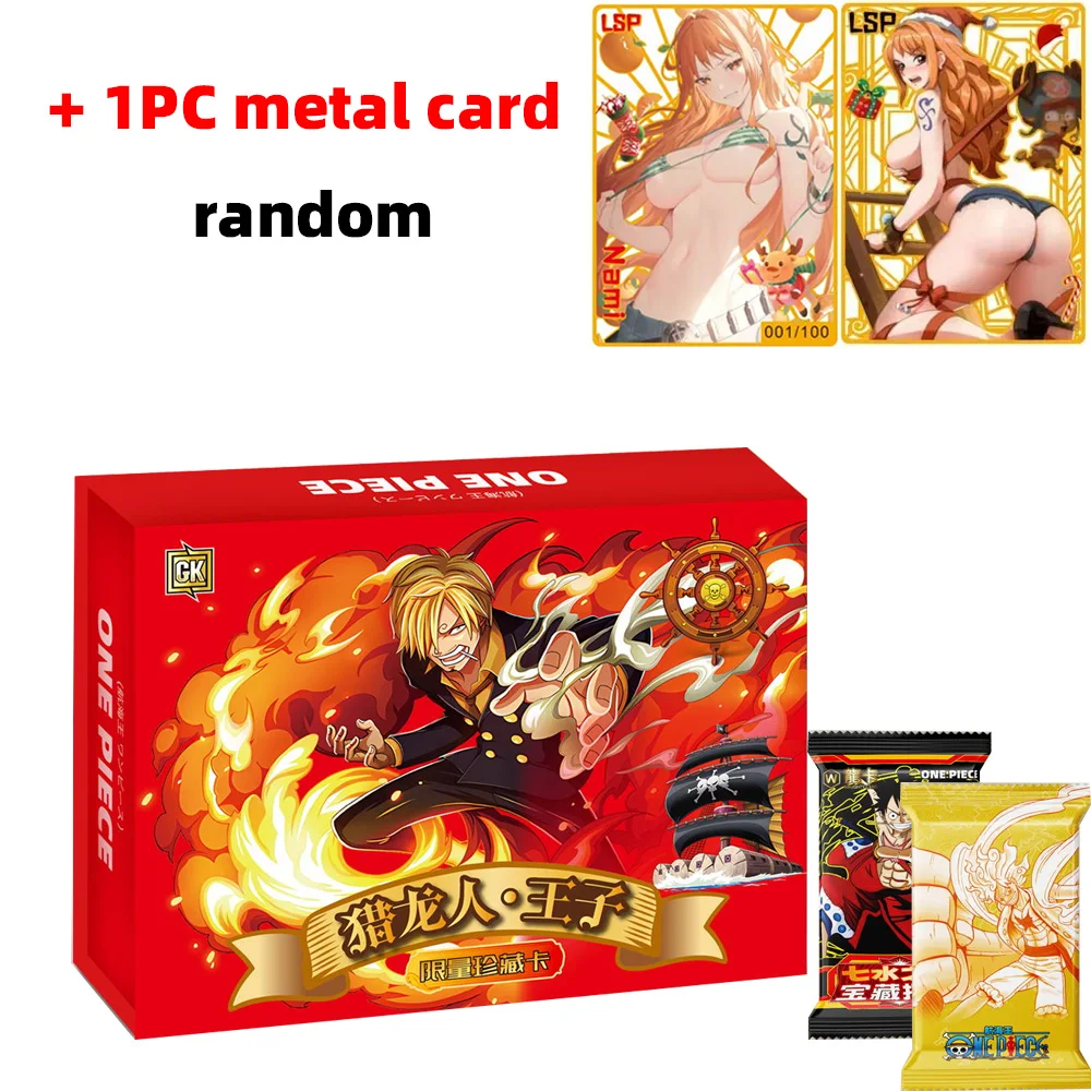 New One Piece Collection Cards Metal Card Anime Trading Game Rufy Sanji Nami Tcg Booster Box Game Cards