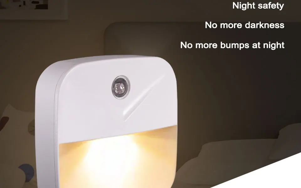 LED Night Light Wireless Light control Sensor  EU Plug Dusk-to-Dawn Night Lights For Baby Kids Bedside Bedroom Corridor Lamp cool night lights