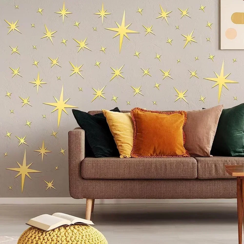 Acrylic Star Mirror Stickers 3