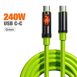 240W USB - C to Type - C Super Fast Charging Cable with LED Display - 1.2m (240W USB C - C Green)