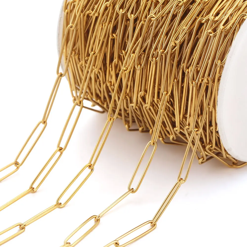 2m Edelstahl lange ovale Ketten für Schmuckherstellung DIY Halskette Armband Halsband Schmuckkomponenten Gliederkette Zubehör – Detail 7