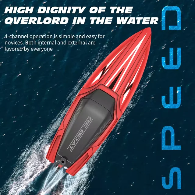 RC Boat Dual Motor Waterproof 2.4G Radio Control SpeedBoat Racing 4CH Driving RC Ship Boat Outdoor Toys Water for Boys Gifts 6