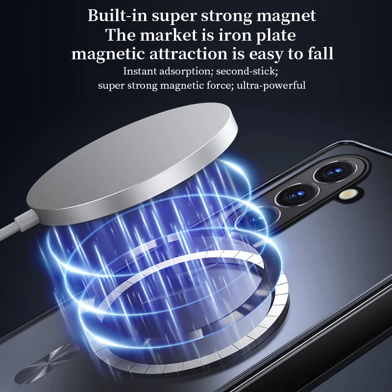 Luxury Frosted Matte Wireless Charging Case with Full Lens Protection