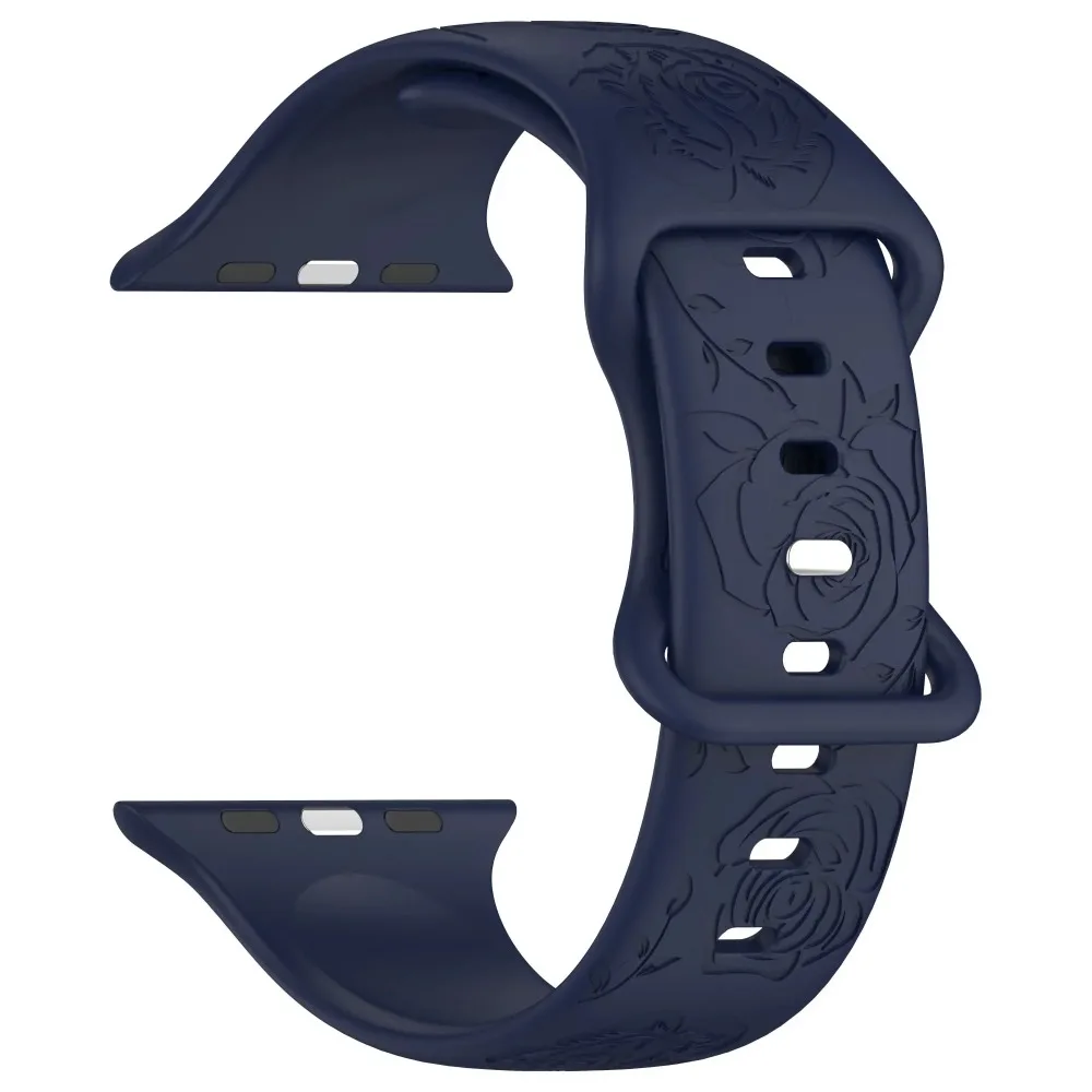 Vibrant Pattern Silicone Strap for Apple Watch - Adjustable Bracelet Band