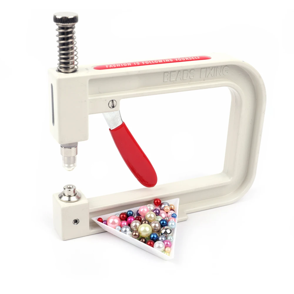 4 5 6 8 10 12 mm weiße Perlenperlen Perlenfassungsmaschine Handpresse Perlen Werkzeuge Strass Nietenmaschine DIY Kleidung Handwerk – Detail 2