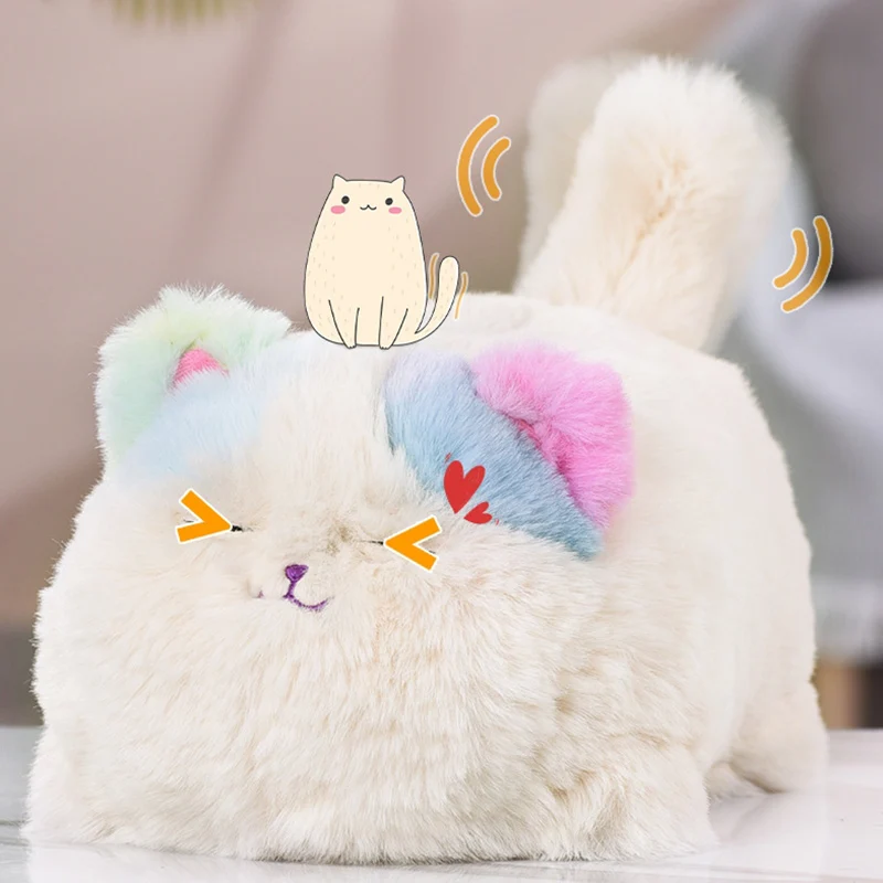 Cartoon Cute Plush Electric Cuddle Cat Toy Creative Simulation Cat Learn To Talk Wag Your Tail Blink Your Eyes Plush Doll Toys 4