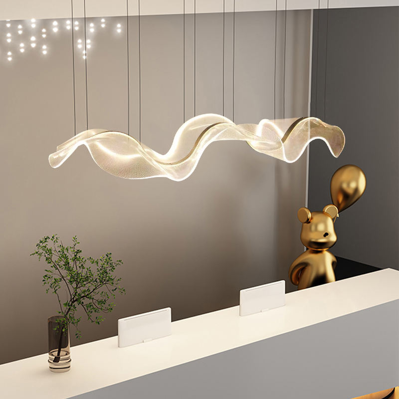 Spectacular Led Pendant Lights 3 Nordic Creative Design Long Wave Led Pendant Lights Restaurant Bar Lamp Dining Room Home Decor