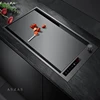 ASRAS Hidden Double Sinks Ultrasonic Smart Purifying Kitchen Island Sinks Flip Cover Hidden 4mm Thickness Handmade kitchen Sinks 2