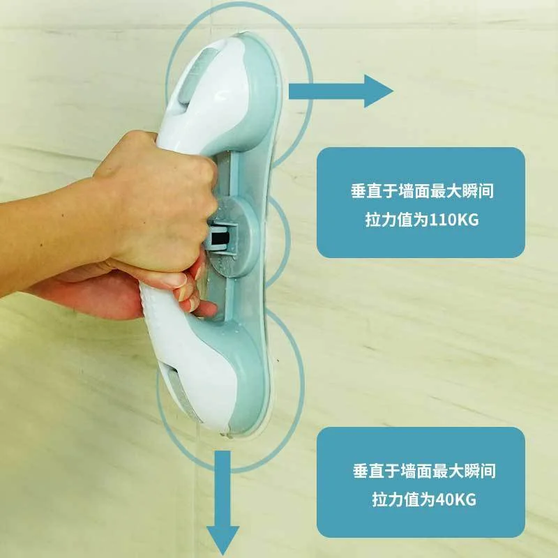 1Pc Suction Cup Grab Bar Nonporous Shower Handle Elder Safety Helping Handle Anti Slip Support