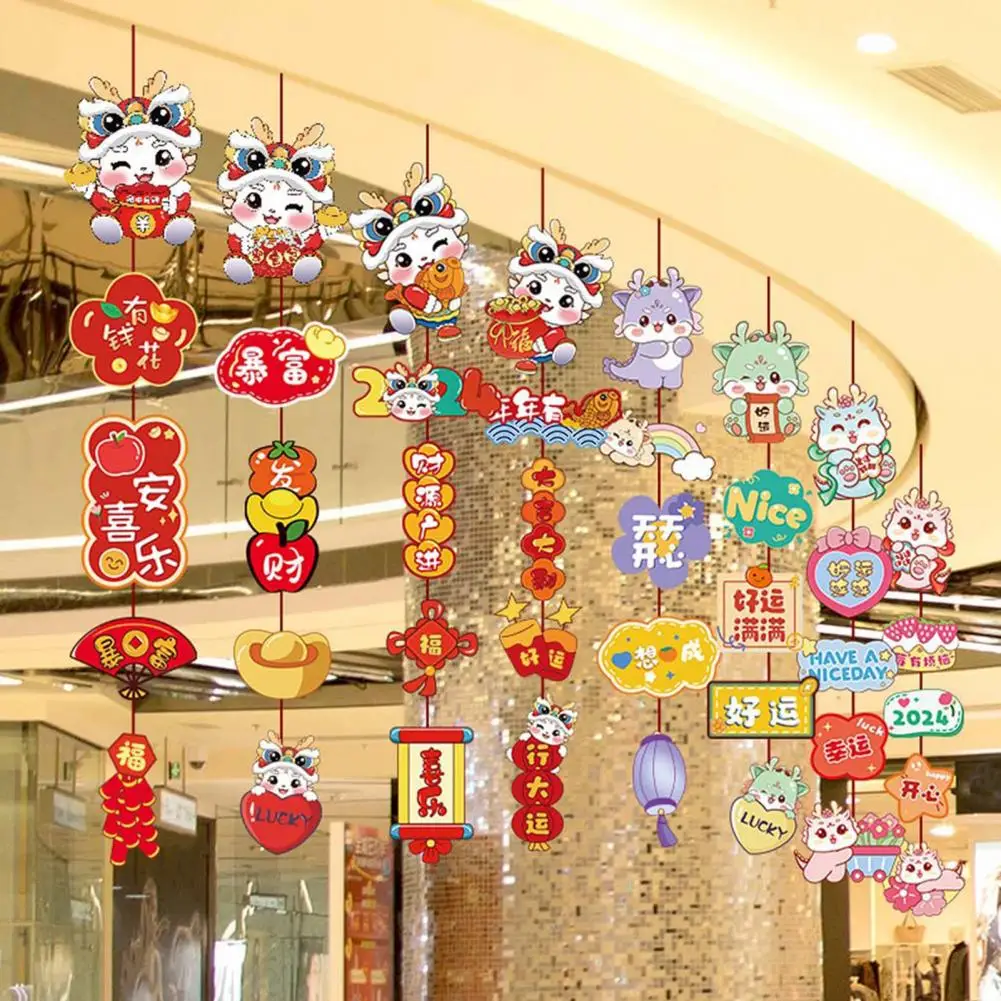 

Hanging Ornament Chinese New Year Dragon Year Decoration Pendant for Spring Festival Shopping Mall Scene Decor 2024 Chinese