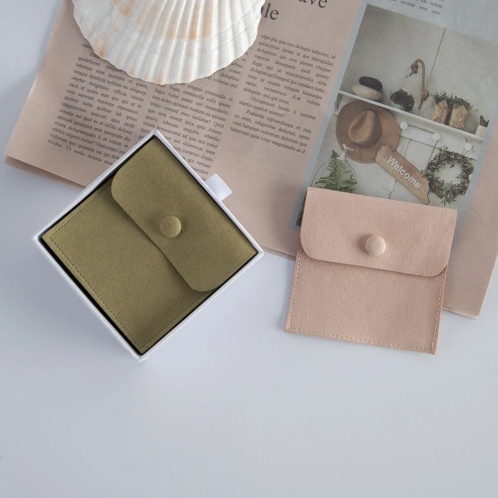 100 teile/los Schmuck Mikrofaser Taste Geschenk Taschen Kleine Unternehmen Großhandel Reise Ringe Ohrringe Verpackung Lagerung Hochzeit Gefälligkeiten – Detail 10