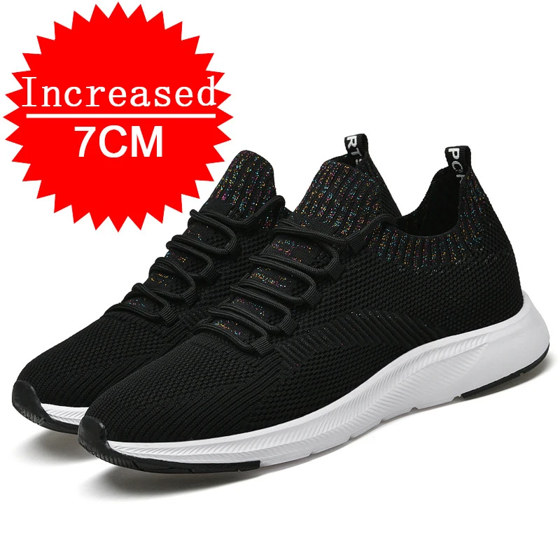 Man Mesh Sports Breathable Casual Shoes Invisible Inner Height-increasing Shoes Shoes Soft-soled Running Shoes Increasing Shoes 5