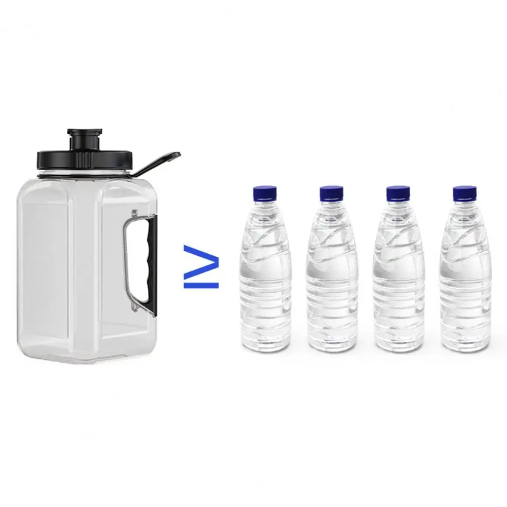 Sports Water Bottle with Handle Food Grade BPA Free Leak-Resistant Wide Opening Design Water Jug Fitness Sports Bottle
