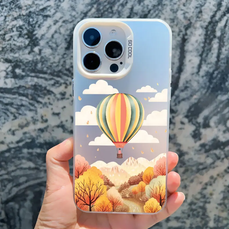 Autumn Forest Leaves Shockproof Laser Phone Case