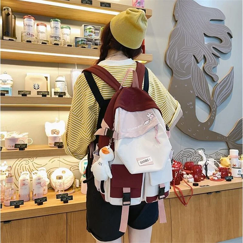 Bungo Stray Dogs Backpack Mochila Teenarges Schoolbag Boys Girls Anime Color Blocking Laptop Outdoor Shoulder Bags