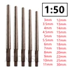 Conical Reamer 1:50 Hand Reamer CNC Tools 3/3.5/4/4.5/5/5.5/6/7/8/9/10/11/12/13/14/15/16/17/18/19/20/22/25/30mm Extended 1
